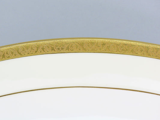 Wonderful Minton Large Porcelain Tray Westminster K154 Gold Edge 15 3/4"