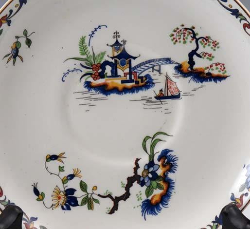 Late 1890's-Early 1900's John Maddock & Sons Porcelain 5 Tea Cups 3 Saucers