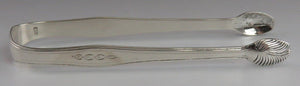 Pair Antique Late 18th Century English Sterling Silver Sugar Tongs