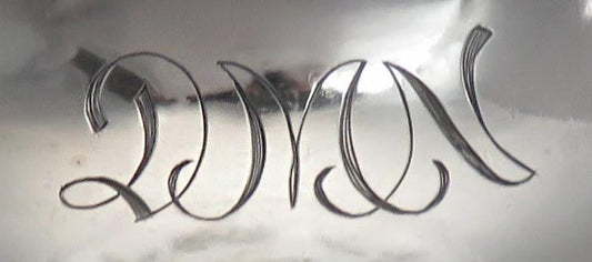 Antique c1900 Mauser Sterling Silver & American Brilliant Cut Glass Vase