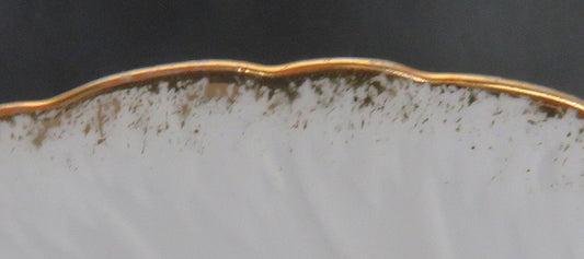 Superb set 10 Antique European White & Gold Gilt Porcelain 8” Dessert Plates