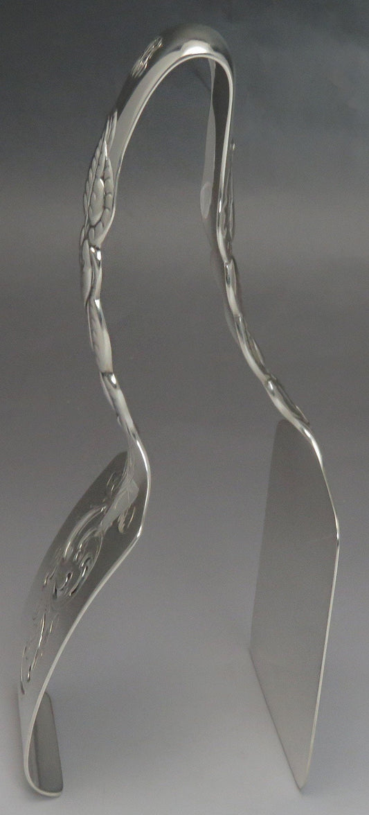 Antique Tiffany & Co. Atlantis Ailanthus Sterling Silver Asparagus Tongs