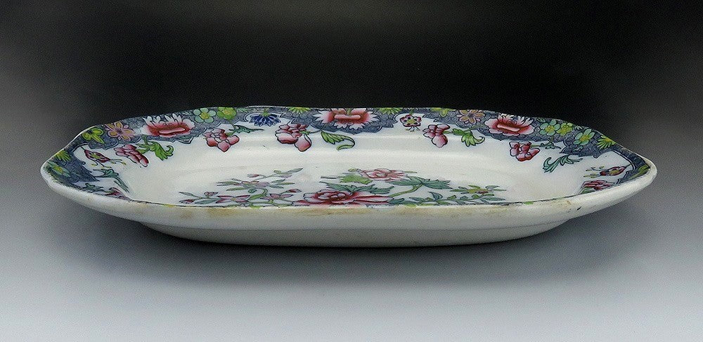 Antique Mid 19th Century English Copeland Late Spode Floral Serving Platter/Tray