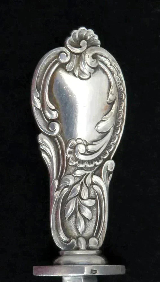 Antique c1922-1929 Superb European Silver Meat Skewer / Letter Opener