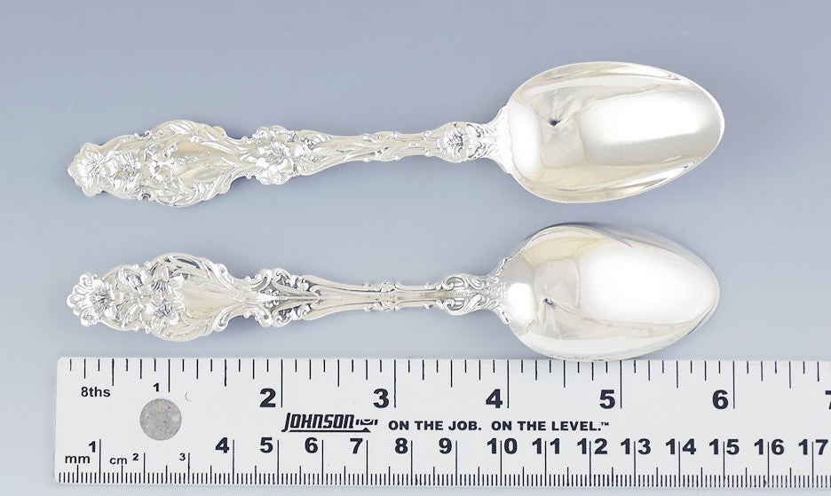 Great set 6 Whiting Sterling Silver Lily Teaspoons