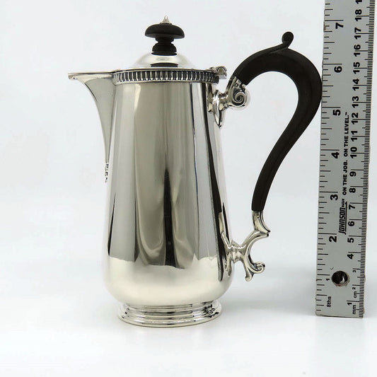 Stylish 1912 English Sterling Silver Coffee Tea Mocha Pot