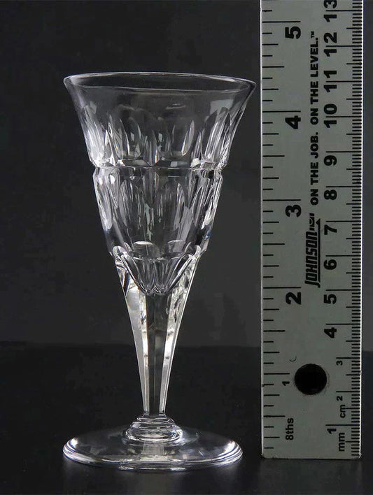 4 Fantastic Cut Glass Stuart Clifton Park Sherry Trumpet Glasses