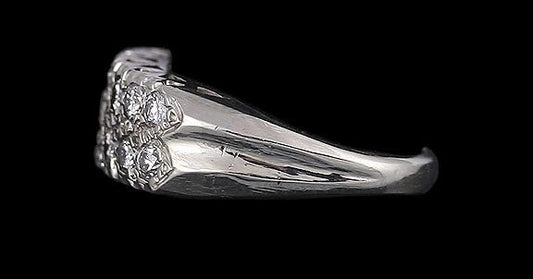 Quality Modern 14K White Gold ~.50ct Diamond Ring Size 6.5