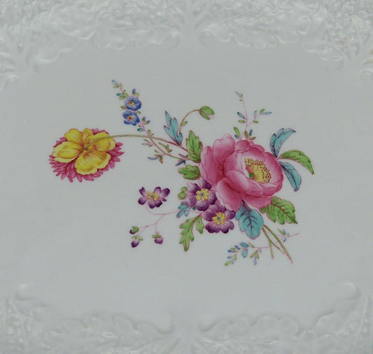 Superb Copeland Spode English Dresden Rose Savoy Platter 17" Fine Porcelain