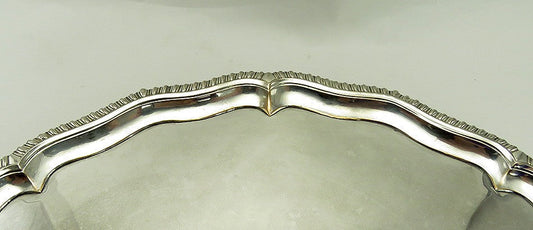 Impressive c1760s Old Sheffield Fused Plate Round Claw Foot Tray Large Size