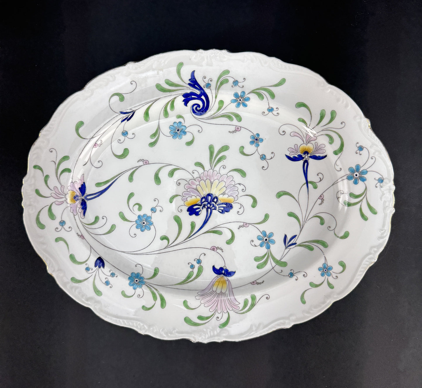 Coalport Fanfare Japan Pattern Oval Platter 14.75 x 11.5 Inches
