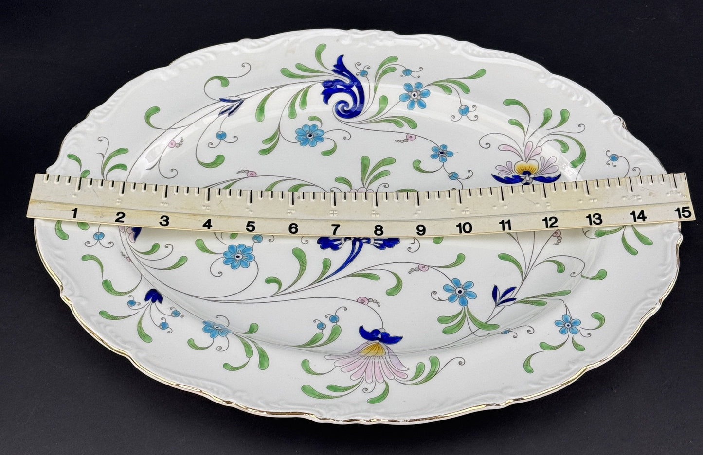 Coalport Fanfare Japan Pattern Oval Platter 14.75 x 11.5 Inches