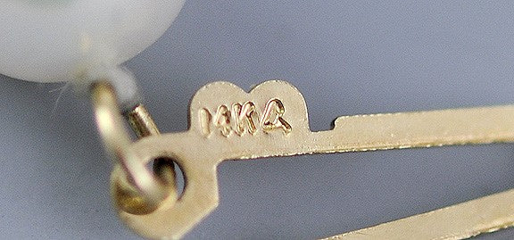 Fine Knotted Strand of Pearls Necklace w/14K Filigree Clasp