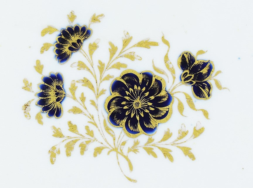 c1800-1825 Lovely set 13 Spode Cobalt Blue White & Gilt Dinner Plates