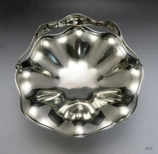 Impressive 1867 Dutch Silver Swing Handle Bridal Basket