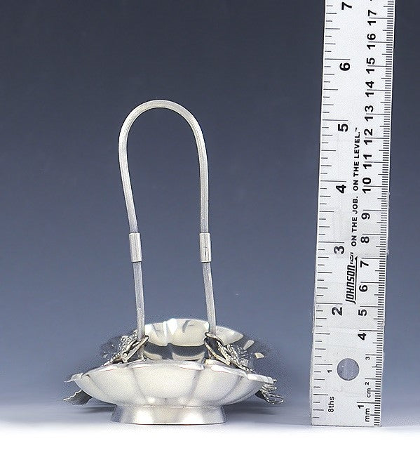 Beautiful c1870s Wood & Hughes Aesthetic Sterling Silver Bon Bon Dish