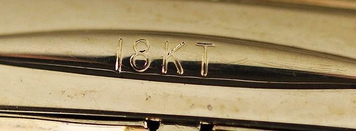 Exquisite 18k White & Yellow Gold Eye Cufflinks W/ Citrine