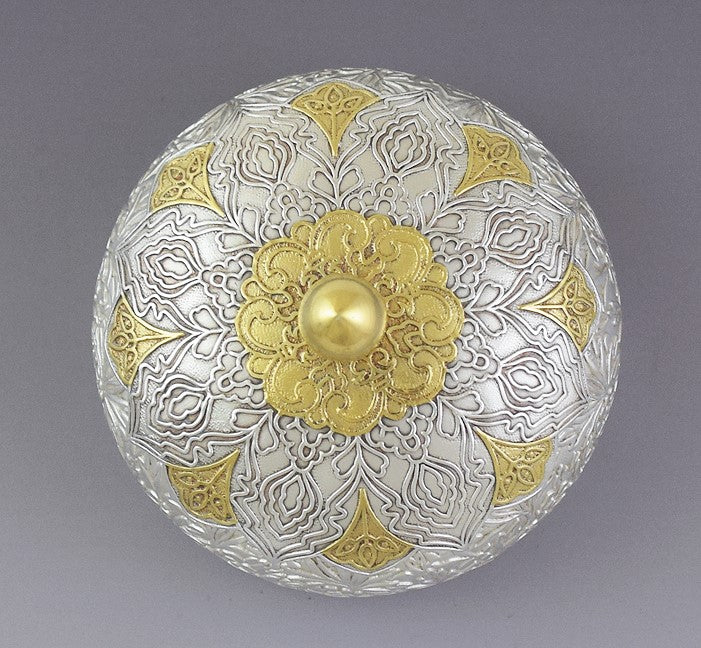 Superb Quality Korean 99% Pure Silver Covered Bowl & Tray 3pc Set
