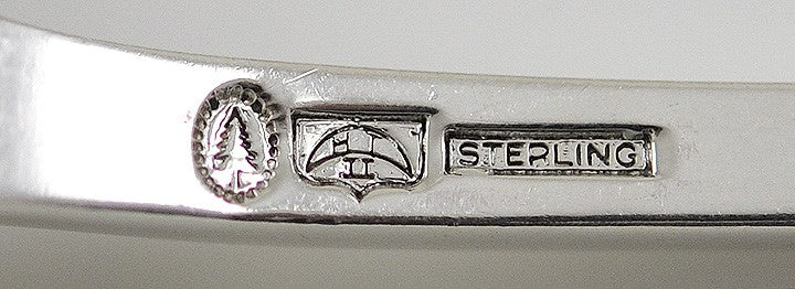 10 Tuttle Onslow Pattern Sterling Silver Teaspoons - DE & HT Marks