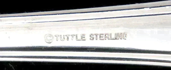 Solid Sterling Silver c1995 Tuttle Luzon Dinner Fork 8 1/2” No Mono