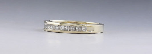 Fabulous 14K Yellow Gold ~.50CT Diamond Anniversary Band Ring Sz 7