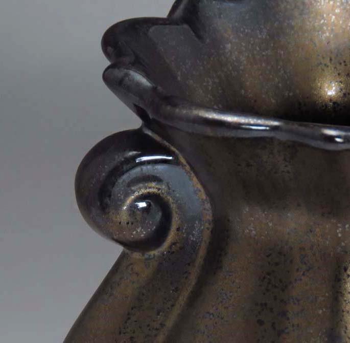 Stunning 1928 Camark Pottery Bronze Glaze Vase