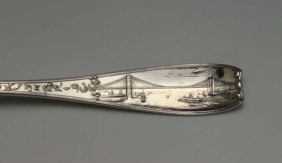 Antique Gorham Sterling Silver Brooklyn Souvenir Spoon