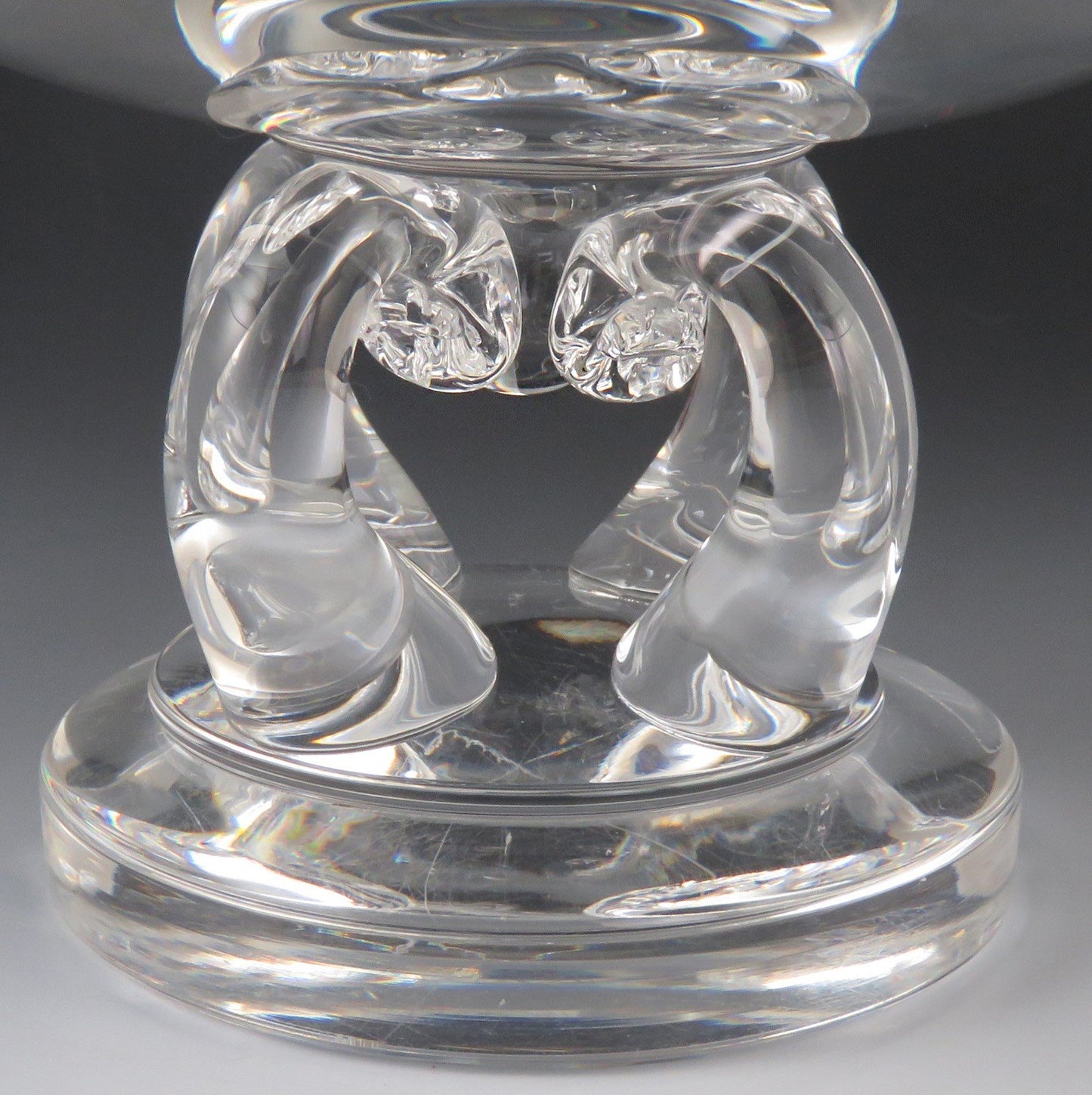 Stunning Graceful Hand Blown Art Glass Steuben 7884 Pedestal Bowl Dish