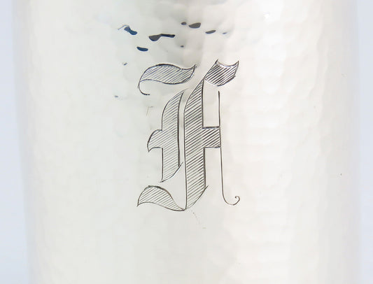 Impressive c1920s Tuttle Sterling Silver Hand Hammered Large Caster Muffineer