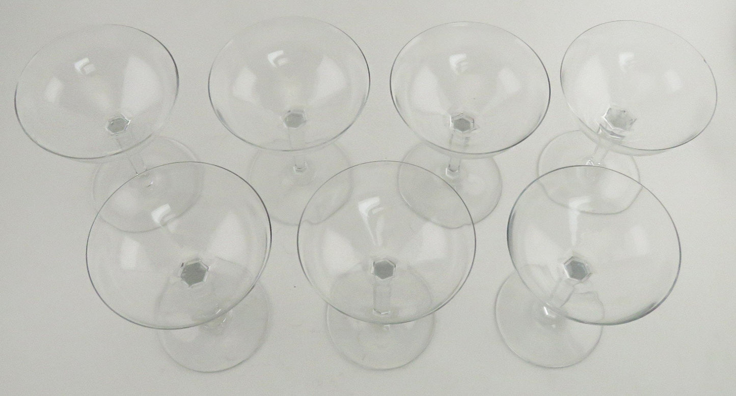 7 Genuine Baccarat Coppelia Pattern Crystal Champagne Glasses