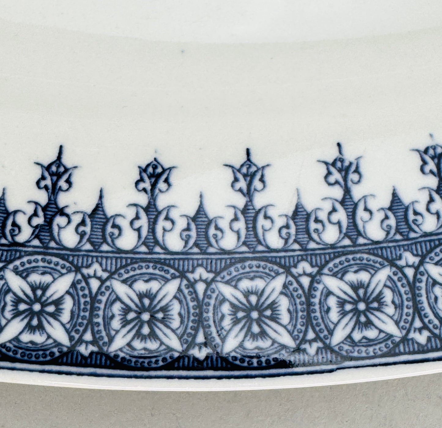 Antique Oval 1890 Royal Worcester Serving Platter Blue and White