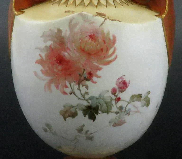 Antique c1890 Victorian Royal Doulton Burslem Tall Porcelain Flower Vase or Urn