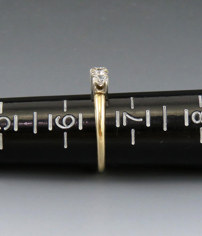 Vibrant 14K Yellow & White Gold 1/2CT Diamond Band Ring Size 6.5