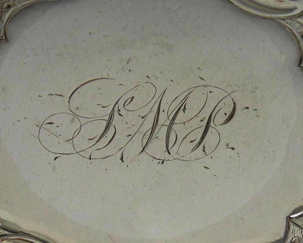 Antique Georgian c1820 Large Floral Sheffield Fused Silver Fruit Basket