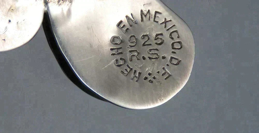 Lovely Pair VTG Mexican Sterling Silver Abalone Earrings