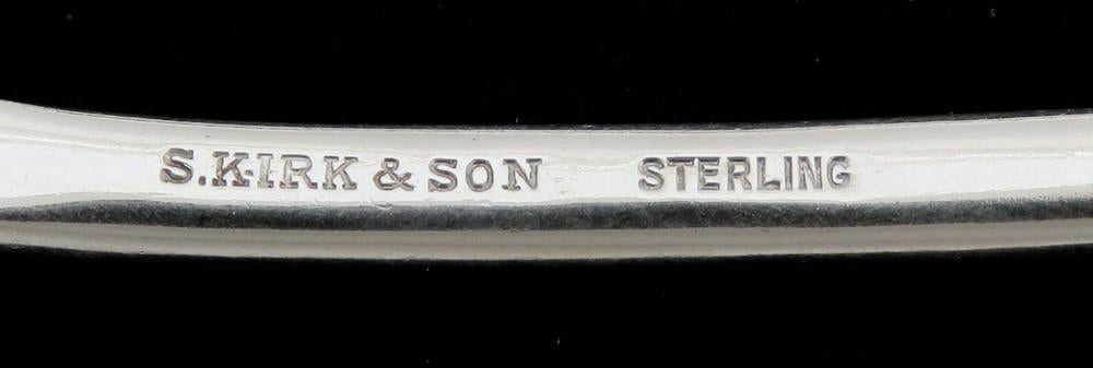 Great S. Kirk Son Repousse Sterling Silver Sardine Serving Fork 7 5/8 Inches