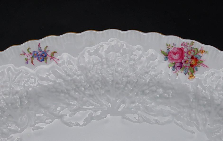 English Porcelain Copeland Spode Dresden Rose Savoy Platter/Serving Tray