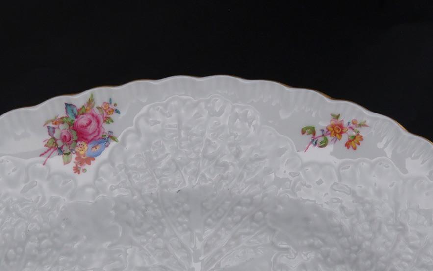 Superb Copeland Spode English Dresden Rose Savoy Platter 17" Fine Porcelain