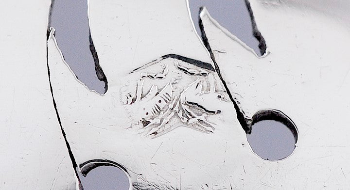 Antique 19th Century French 950 Sterling Silver Pierced Serving Pieces Spoons