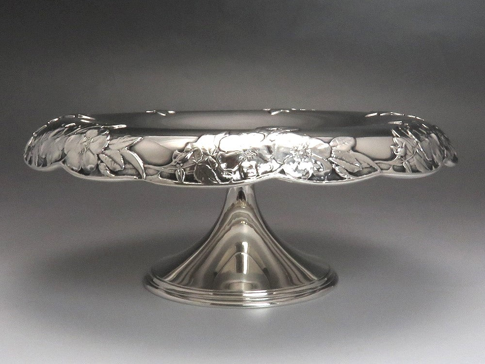 4 Vintage Tiffany & Co Sterling Silver Floral Design Compotes or Tazzas