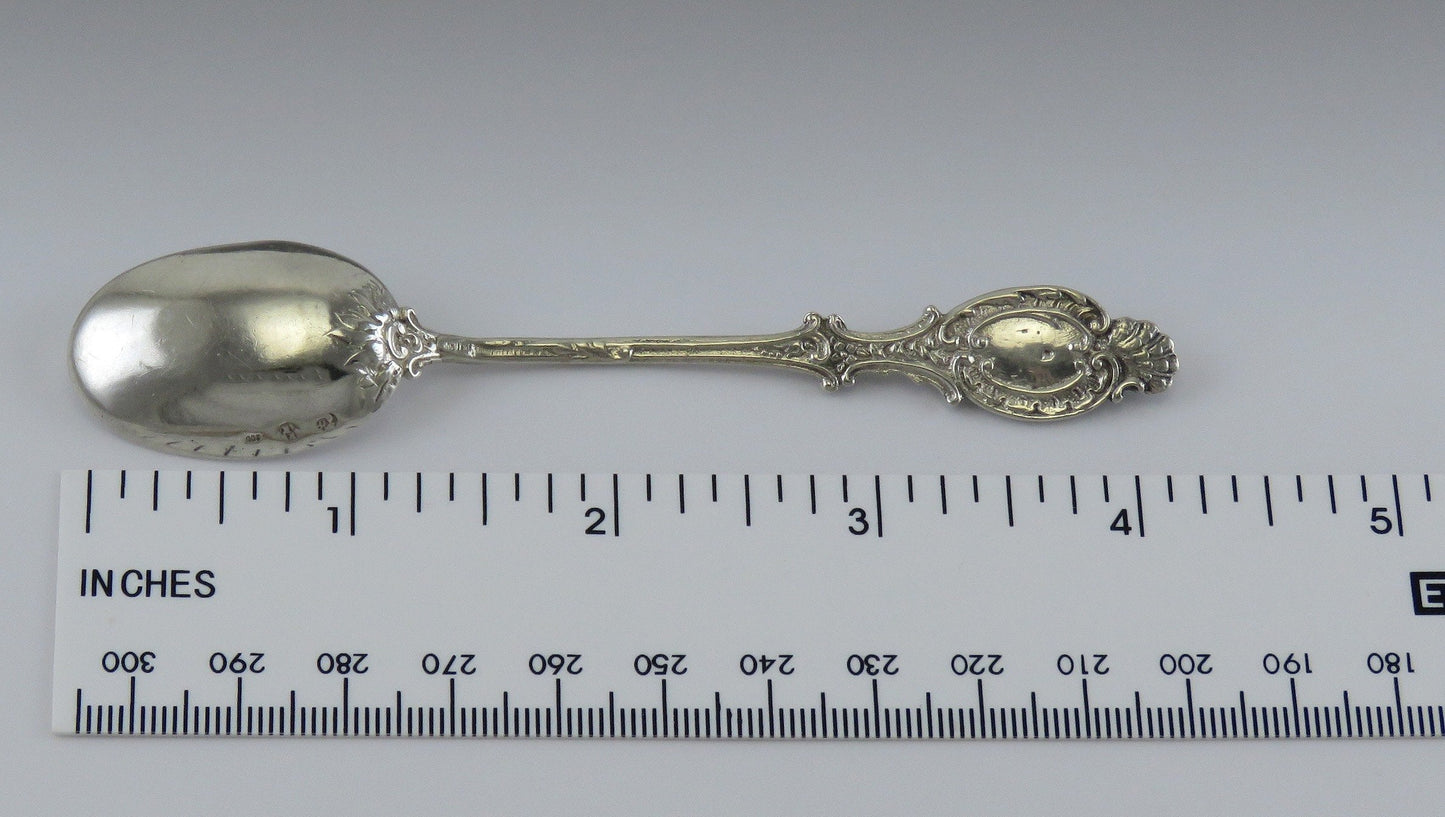 10 Antique c1915 German 800 Silver Demitasse or Coffee Spoons