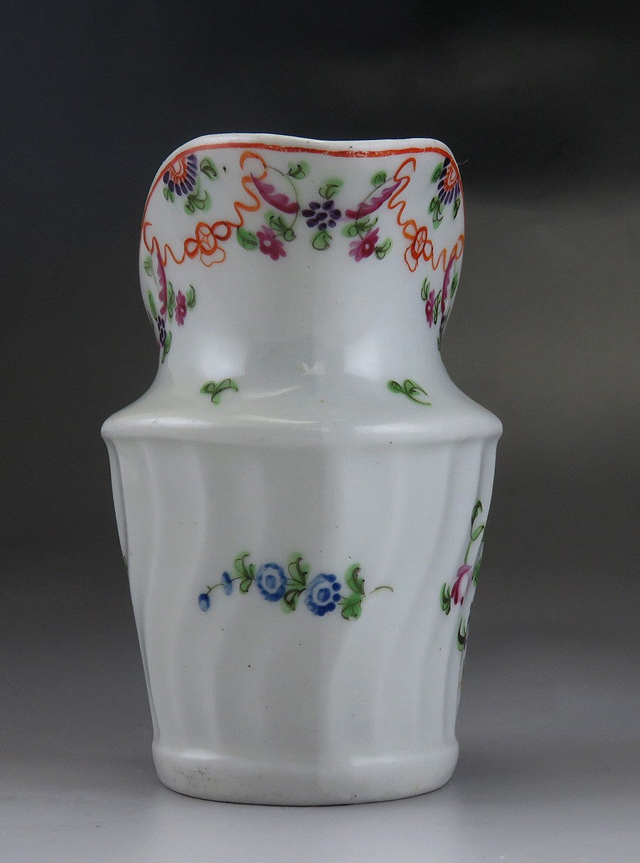 Lovely late 1700s English Floral Pearlware Porcelain Creamer Cream Pitcher