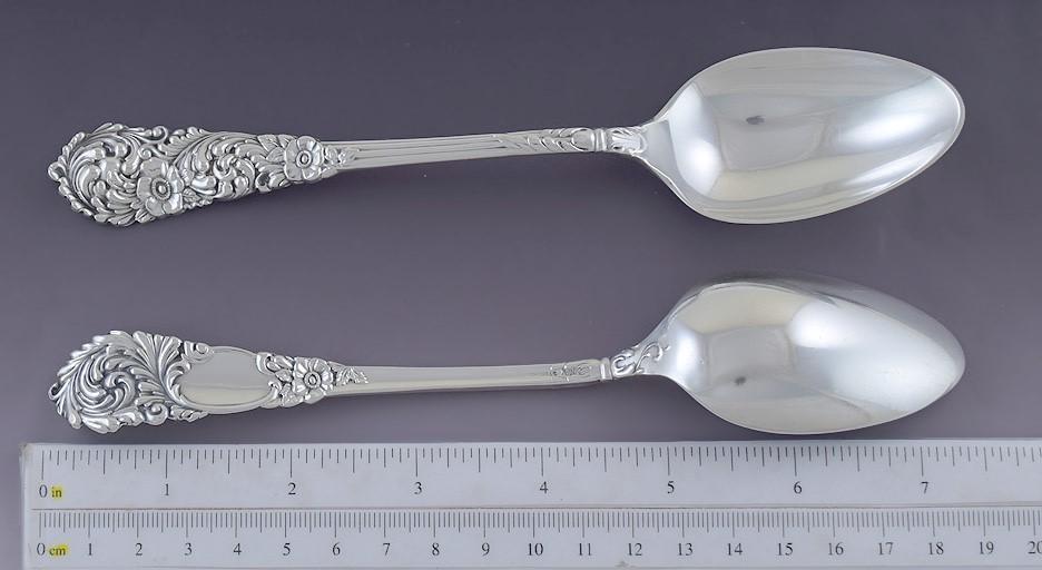 Pristine Set 3 Reed Barton Sterling Silver Trajan Dessert Place Oval Soup Spoons