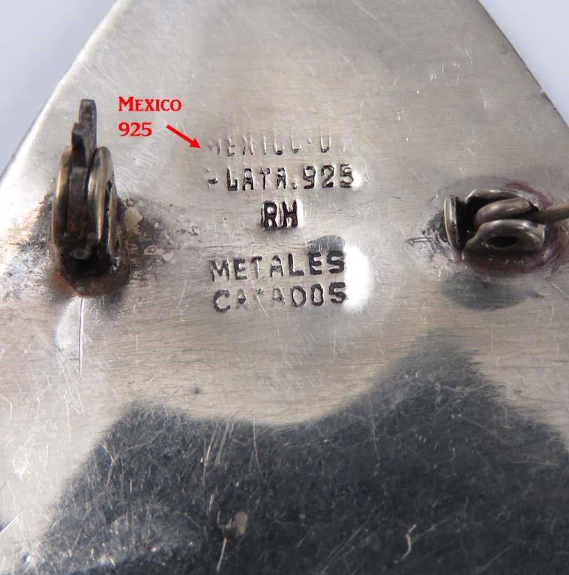 Mexican Sterling Silver Brass Modernist Woman at Fire Pin/Brooch Mixed Metal