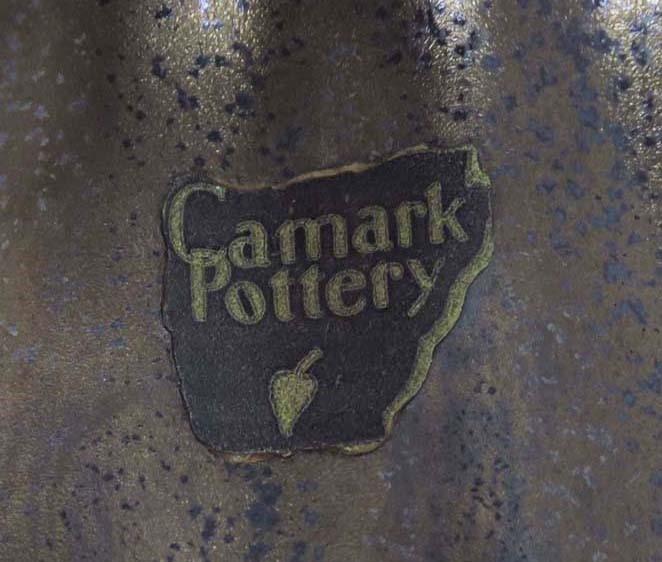 Stunning 1928 Camark Pottery Bronze Glaze Vase