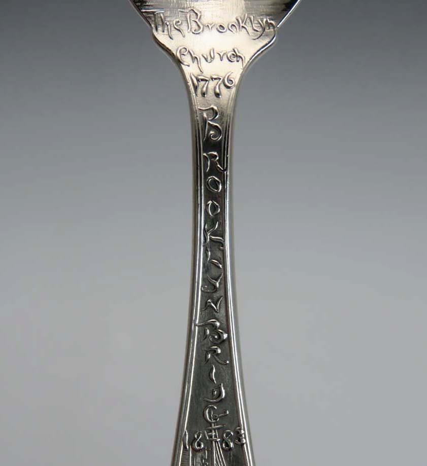 Antique Gorham Sterling Silver Brooklyn Souvenir Spoon