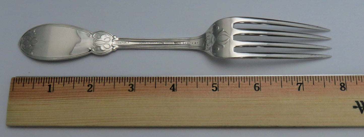 Circa 1858 (11) Polhemus Oriental Sterling Silver Dinner Forks