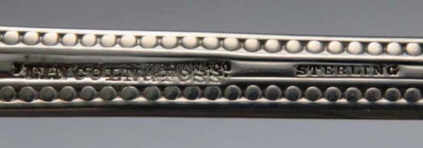 1857-1860 Antique Jones, Shreve, Brown, & Co. Sterling Silver Serving Spoon