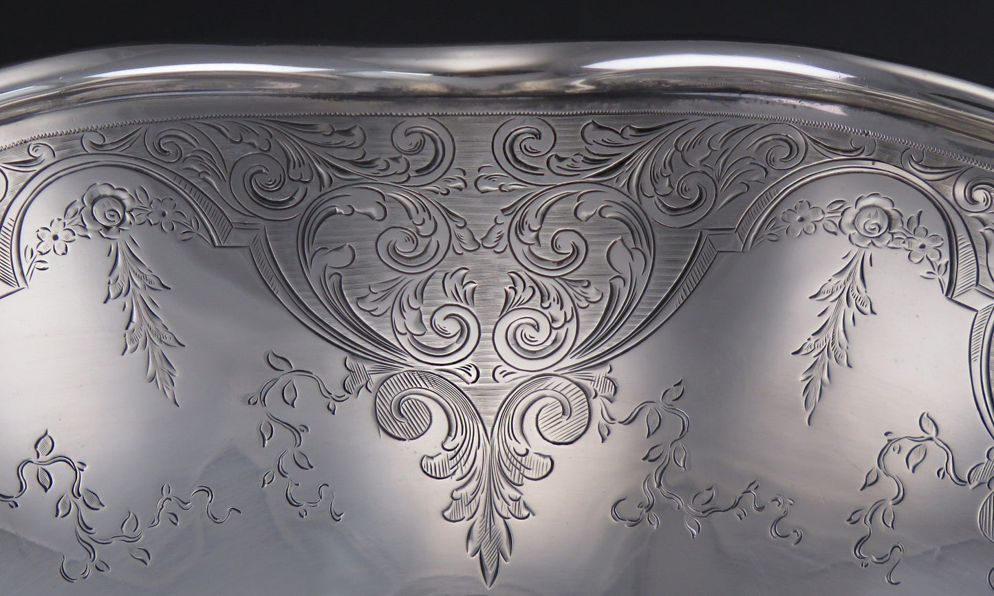 Ornate Antique 1917 Gorham Sterling Silver Engraved Vase