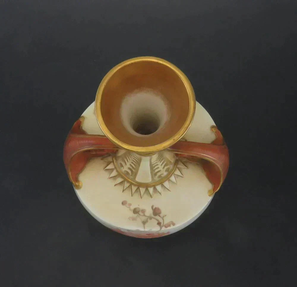 Antique c1890 Victorian Royal Doulton Burslem Tall Porcelain Flower Vase or Urn